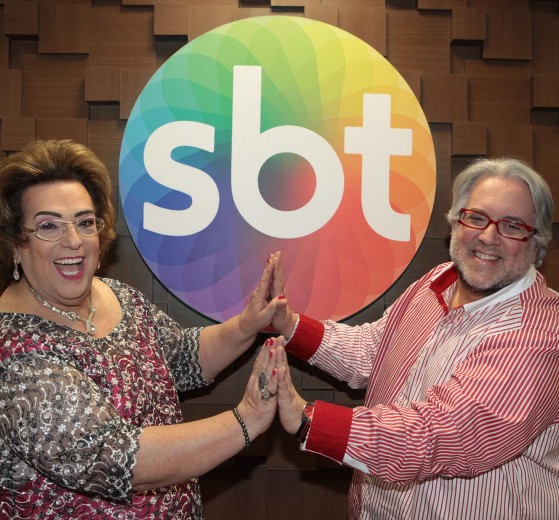Leão Lobo e Mamma Bruschetta no SBT - Foto Leonardo Nones