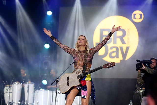 Claudia Leitte no BR Day NY (Foto: Globo/Martha Sachser)