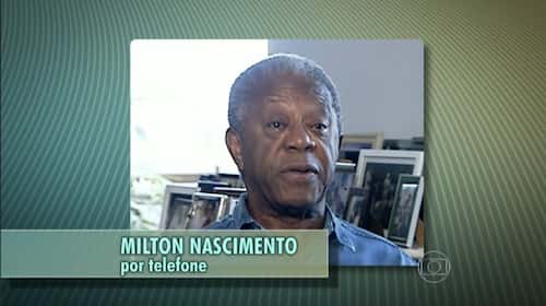 Milton Gonçalvez no "Jornal Hoje": legenda errada Foto: Reprodução