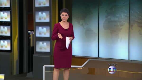 Sandra Annenberg no "Jornal Hoje" de hoje