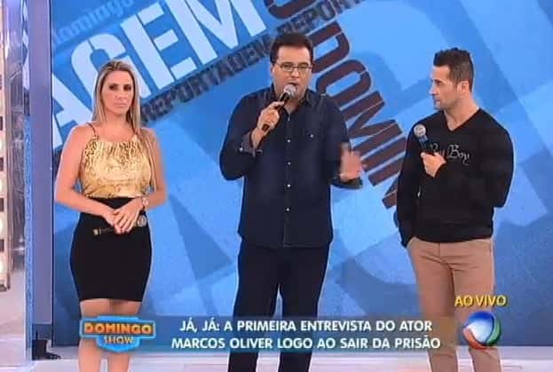 "Domingo Show" recebeu Marcos Olivier e sua esposa