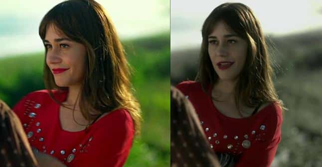 Imagem de "Boogie Oogie" antes e depois do filtro escurecido