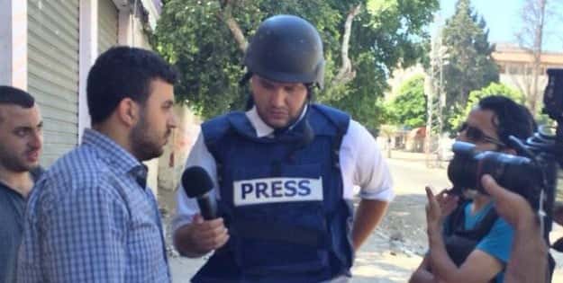 Ronald Rios fez uma reportagem na Faixa de Gaza (Foto: Divulgação / Band)