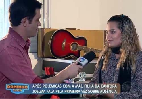 Natalia, filha de Joelma em entrevista ao Domingo Show (Foto: Reprodução/Record)