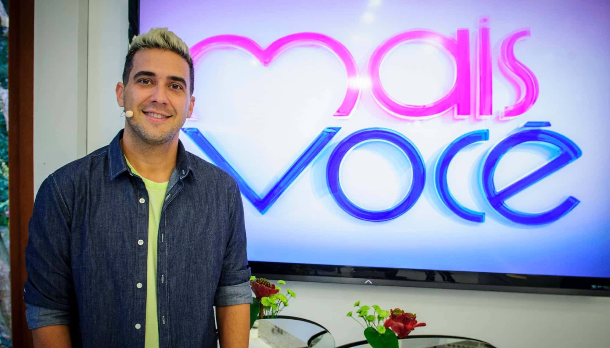 André Marques no "Mais Você", em 2014 (Foto: Globo/Alex Carvalho)