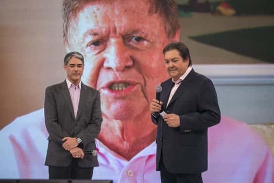William Bonner e Fausto Silva (Foto: Globo/Paulo Belote)