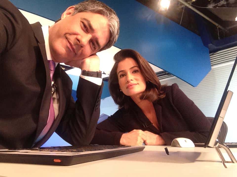 William Bonner e Renata Vasconscellos (Foto: Divulgação/Facebook)