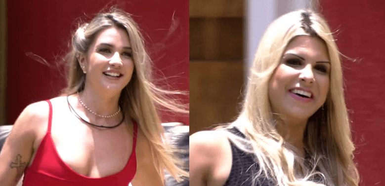 Aline e Julia disputam a preferência do público no primeiro paredão do "BBB 15" (Foto: Reprodução)