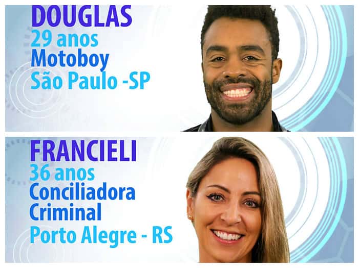 Franciele e Douglas estão no primeiro paredão do BBB15 (Foto montagem: TV FOCO)