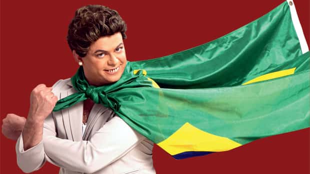 O humorista imita Dilma Rousseff (Foto: Divulgação)