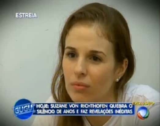 Gugu entrevistou Suzane von Richthofen na prisão (Foto: Reprodução / TV Record)