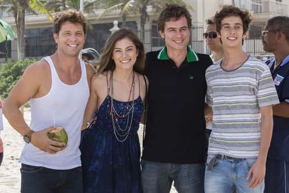 Mario Frias, Bruna Hamu, João Vitti e Guilherme Hamaceck (Foto: Globo/ Tata Barreto)