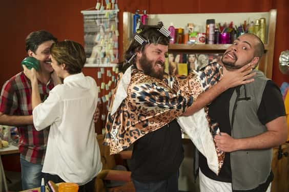 Lúcio Mauro Filho, Renata Gaspar (a fundo), Paulinho Serra e Tiago Abravanel (Foto: Globo/Renato Rocha Miranda)