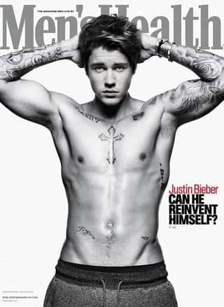 Justin Bieber capa da revista “Men’s Health” (Foto: Reprodução)