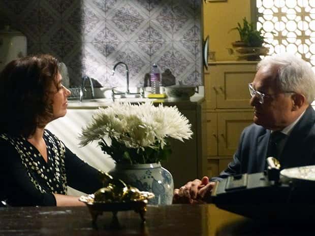 Marta e Silviano conversam amigavelmente (Foto: Gshow)