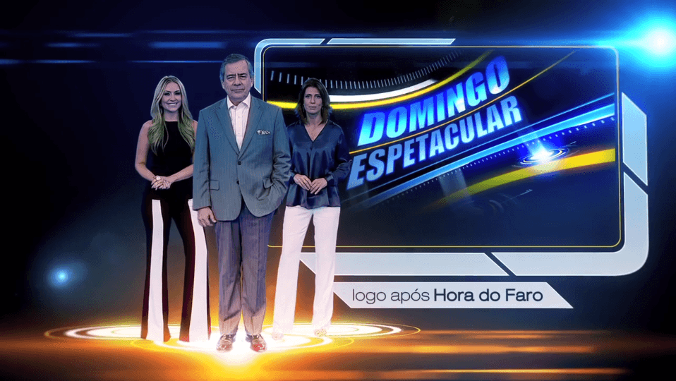 Apresentadores do "Domingo Espetacular" (Foto: Reprodução)