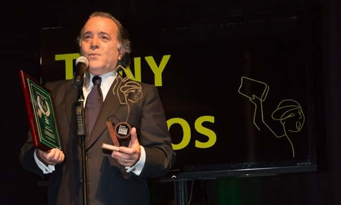 Tony Ramos recebe o Lifetime Achievement Award (Foto: Globo/ Reid Harrison)