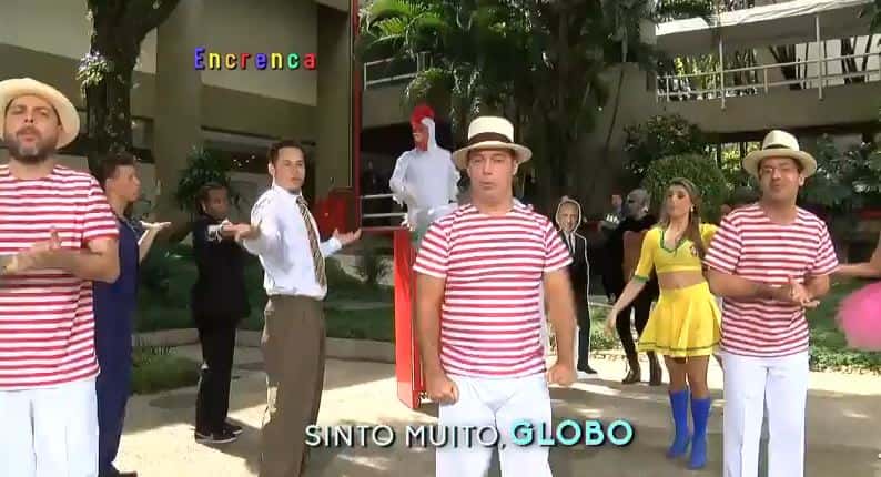 "Encrenca" faz paródia em resposta à Globo (Foto: Reprodução / TV Globo)