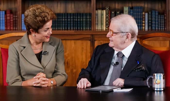 Presidente Dilma Rousseff durante entrevista ao Jô Soares (Foto: Roberto Stuckert Filho/PR)
