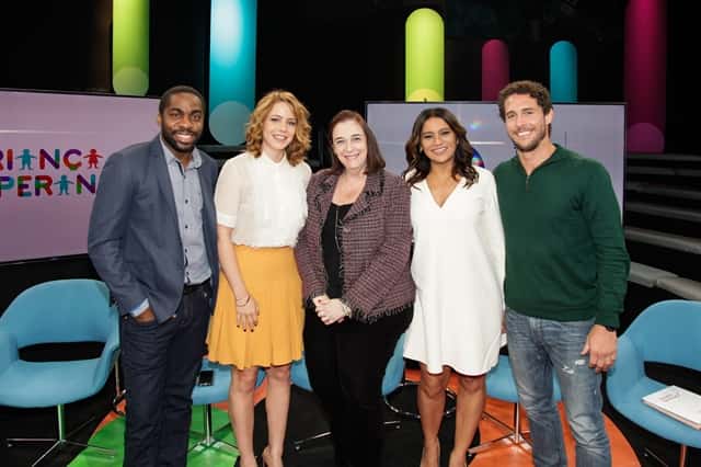 Lázaro Ramos, Leandra Leal, Marlova Jovchelovitch Noleto, Dira Paes e Flávio Canto (Foto: Globo/Marcos Rosa)