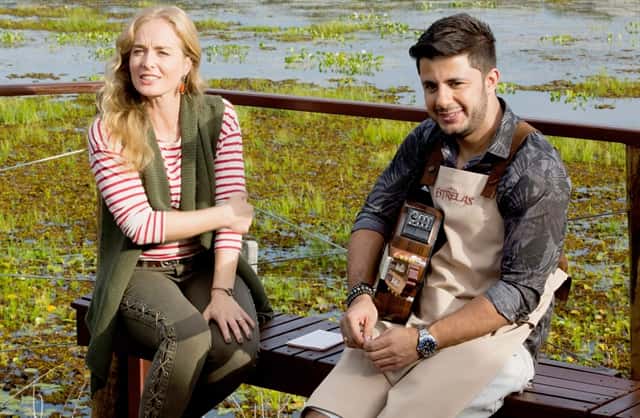 Angélica e Cristiano Araújo no Pantanal (Foto: Globo/ Gabriel Nascimento)