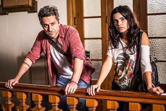 Alexandre Nero e Vanessa Giacomo nas gravações de "A Regra do Jogo" (Foto: Divulgação)