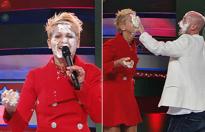 Xuxa gosta de levar torta na cara (Foto: Divulgação/Globo)