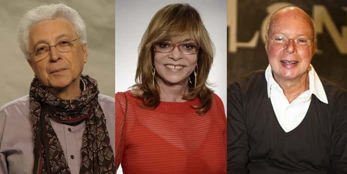 Aguinaldo Silva, Glória Perez e Gilberto Braga (Fotos: Globo/ Divulgação/ Montagem)