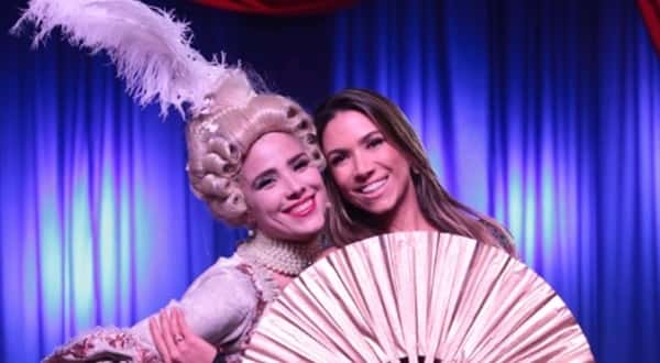 Wanessa e Patricia Abravanel; cantora se transformou em Madonna (Foto: Leonardo Nones/ SBT)