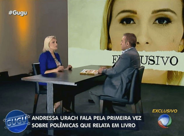 Andressa Urach no "Programa do Gugu" (Foto: Reprodução)