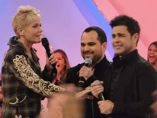 A dupla no programa da apresentadora, ainda na Globo