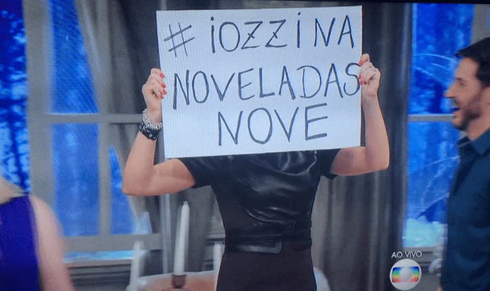 Mônica Iozzi faz campanha durante o "Tomara que Caia" (Foto reprodução)