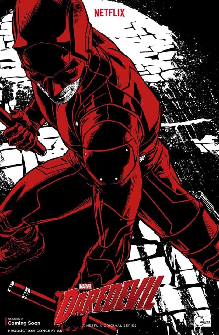 Segunda temporada de Demolidor, lançamento será em 2016.(Pôster divulgado na New York Comic Con )