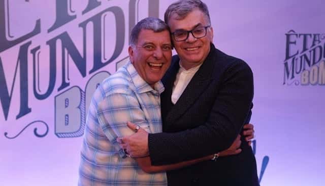 O diretor Jorge Fernando e o autor Walcyr Carrasco (Foto: Globo / Paulo Belote)