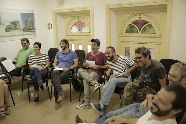 Elenco de "Sem Volta" na primeira reunião (Foto: Divulgação)
