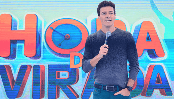 Rodrigo Faro no comando do "Hora do Faro". (Foto: Divulgação/Record)
