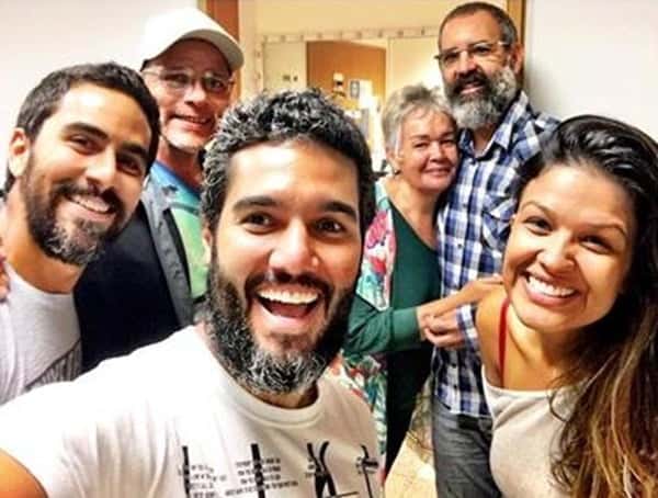 Bastidores das gravações (Foto: Reprodução/Twitter)