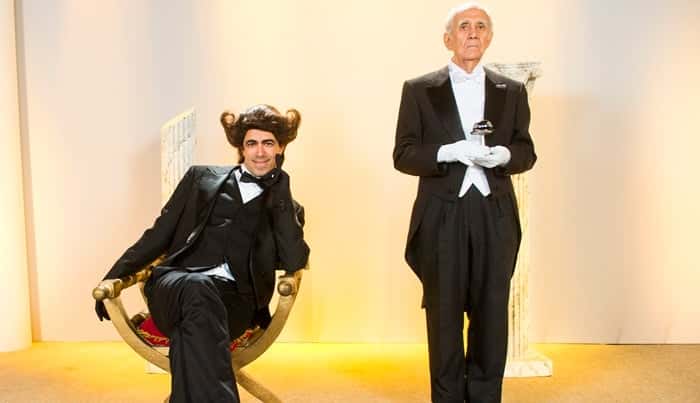 Marcius Melhem e Pedro Farah revivem o Professor Aquiles Arquelau (Foto: Globo/João Miguel Júnior)