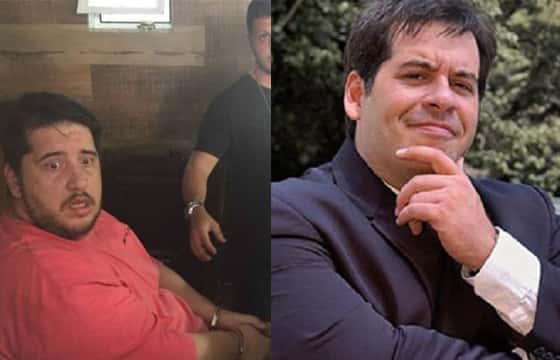Leandro Hassum e seu irmão, Carlos Alexandre, recém solto.