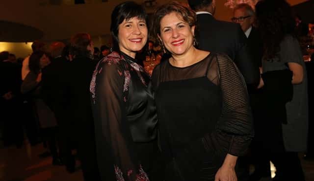 Thelma Guedes e Duca Rachid na 42ª edição do Emmy Internacional (Foto: Globo/Luiz C. Ribeiro)