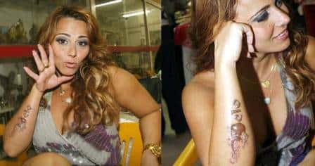 Antiga tatuagem de Viviane (Foto: Reprodução)