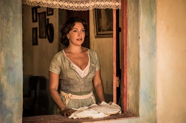 Eulália (Fabiula Nascimento) em gravação no interior de Alagoas (Foto: Globo/Caiuá Franco)
