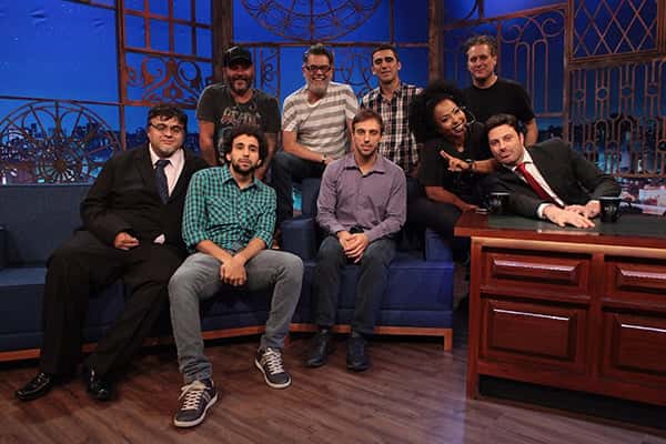 Elenco do "The Noite" na estreia da nova temporada (Foto:Leonardo Nones/SBT)