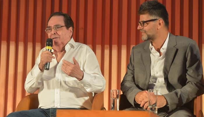 Benedito Ruy Barbosa e Luiz Fernando Carvalho no lançamento de "Velho Chico" (Foto: Globo/João Miguel Junior)