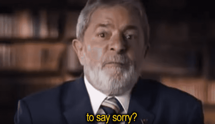 Lula aparece em montagem cantando "Sorry" (Foto: Reprodução/Youtube)