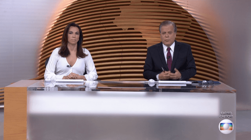Ana Paula Araújo e Chico Pinheiro no "Bom Dia Brasil". (Foto: Reprodução/Globo)