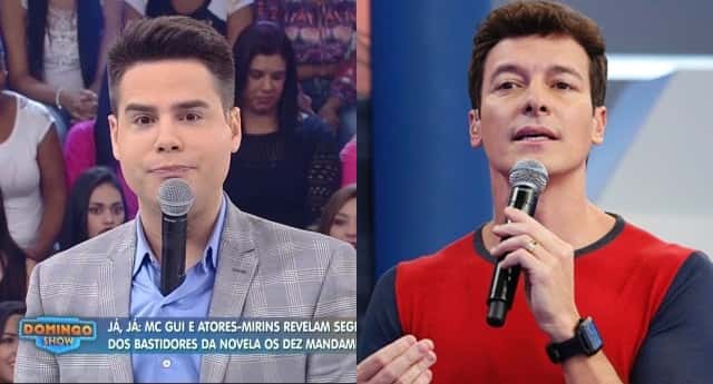 Luiz Bacci e Rodrigo Faro, que registraram ótima audiência para a Record ontem (24) (Foto: Record/Montagem)