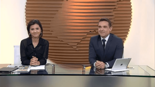 Suelen Reis e Fábio Castro no "Bom Dia Goiás" desta segunda (23) (Foto: Reprodução/Globo)
