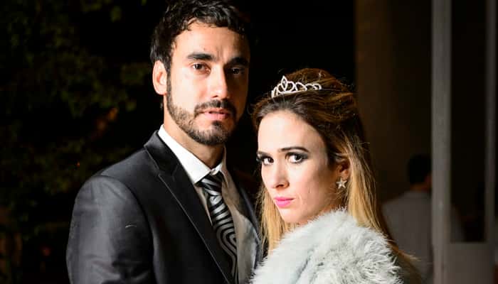 Fedora (Tatá Werneck) e Leozinho (Gabriel Godoy) em "Haja Coração" (Foto: Globo/Ramón Vasconcelos)