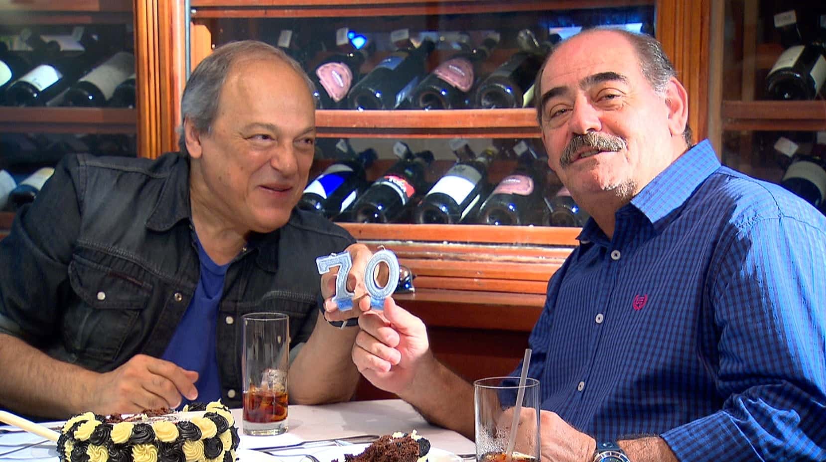 Toquino e Rivellino sopram vela dos 70 anos (Foto: Divulgação)
